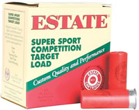 Estate Super Sport Target Shotshells SS12H1, 12 Gauge, 2-3/4", 1 oz, 1235 fps, #8 Lead Shot, 25 Rds/Bx