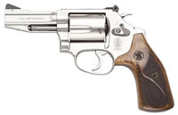 Smith & Wesson 60 Pro Revolver 178013, 357 Magnum, 3 in, Wood Grip, Matte Stainless Finish, 5 rd