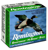 Remington Sportsman Hi-Speed Steel Shotshells SST12HM2, 12 Gauge, 3", 1-3/8 oz, 1300 fps, #2 Steel Shotshells Shot, 25 Rds/Bx
