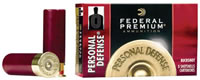 Federal Personal Defense Shotshells PD1564B, 12 Gauge, 2-3/4", 34 Pellets, 1100 fps, #4 Buckshot, 5 Rd/bx