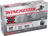 Winchester Super X Rifled Slugs X20RSM5VP, 20 Gauge, 2-3/4", 3/4 oz, Rifled Slug, 1600 fps, 15 Rd/bx