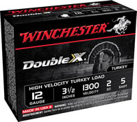 Winchester Supreme High Velocity Turkey Shotshells STH12355, 12 Gauge, 3-1/2", 2 oz, 1300 fps, #5 Copper Pltd Lead Shot, 10 Rd/bx