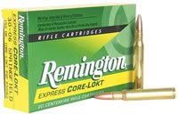 Remington Rifle Ammuntion R3006B, 30-06 Springfield, Core-Lokt Pointed Soft Point (SP), 165 GR, 2800 fps, 20 Rd/bx