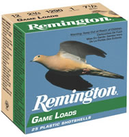 Remington Game Loads GL126, 12 Gauge, 2-3/4", 1 oz, 1290 fps, #6 Lead Shot, 25 Rds/Bx
