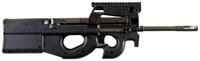 FN Herstal PS90 Rifle 3848950464, 5.7mmX28mm, 16.04 in, w/Red Dot Sight, Synthetic Stock, Black Finish, 10 Rd