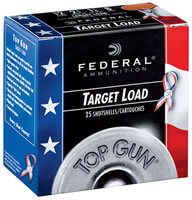 Federal Target Load Top Gun ShotShells TGL12US8, 12 Gauge, 2.75 in, 1-1/8 oz, 1145 fps, #8 Target Load Shot, 25 Rds/Bx
