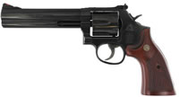 Smith & Wesson 586 Classic Revolver 150908, 357 Magnum, 6 in, Wood Grip, Blue Finish, 6 Rd