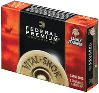 Federal Vital-Shok Ammunition 20 Gauge, 2.75 in, .63 oz, 1700 fps, Sabot Slug Shot, 5 Rd