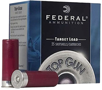 Federal Top Gun Target Shotshells TG12EL8, 12 Gauge, 2-3/4", 7/8 oz, 1200 fps, #8 Lead Shot, 25 Rds/Bx