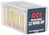 CCI Max-Mag Varmint WMR JHP Ammo