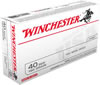 Winchester USA Pistol Ammunition Q4238, 40 S&W, Full Metal Jacket (FMJ), 180 GR, 990 fps, 50 Rd/bx