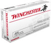 Winchester USA Pistol Ammunition USA45JHP, 45 ACP, Jacketed Hollow Point (JHP), 230 GR, 880 fps, 50 Rd/bx