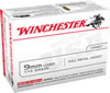 Winchester USA Pistol Ammunition USA9MMVP, 9mm, Full Metal Jacket (FMJ), 115 GR, 1190 fps, 100 Rd/bx