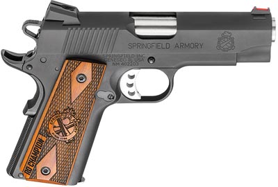 Springfield Lightweight Range Officer 1911 Pistol PI9137LP, 9mm, 4", Cocobolo Grip, Black Finish, 9 Rd