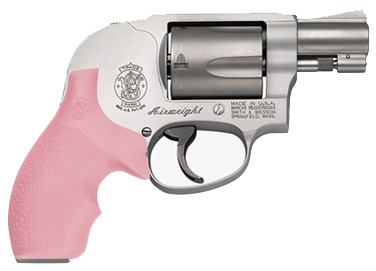 Smith & Wesson 638 Pink Revolver 150468, 38 Special, 1.87 in, Pink Grip, Stainless Steel Finish, 5 Rd