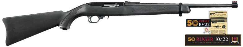 Ruger 10/22 Collector Series Carbine Rifle 21105, 22 Long Rifle, 18.5", Black Synthetic Stock, Satin Black Finish, 10 Rd