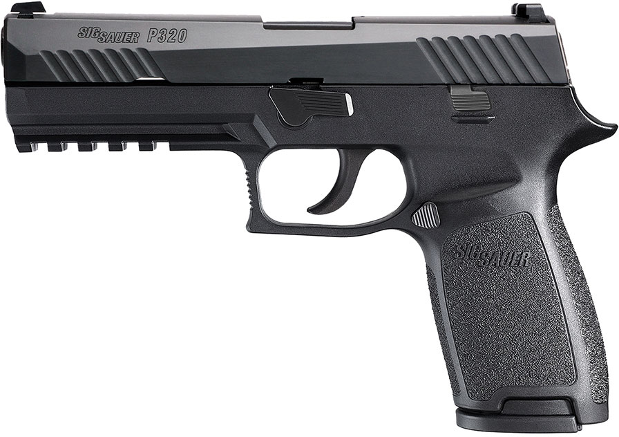 Sig P320 Full Size Pistol 320F45BSS, 45 ACP, 4.7 in, Polymer Grips, Black Nitron Finish, SLITE Night Sights, 10 Rd