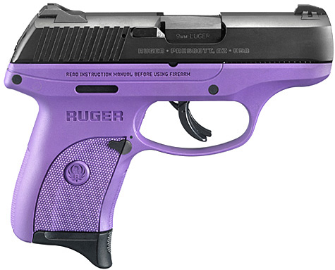Ruger LC9S Limited Edition Semi-Auto Pistol 3242, 9mm, 3.12", Purple Polymer Grips, Blued Finish, 7 Rd