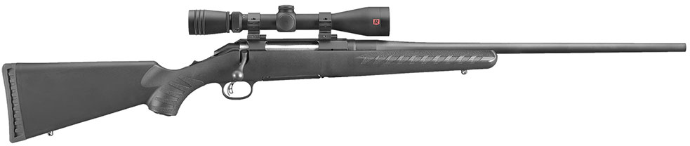 Ruger American Rifle w/Redfield Scope Rifle 6953, 308 Winchester, 22 in, Black Composite Stock, Blued Finish, 5 Rd