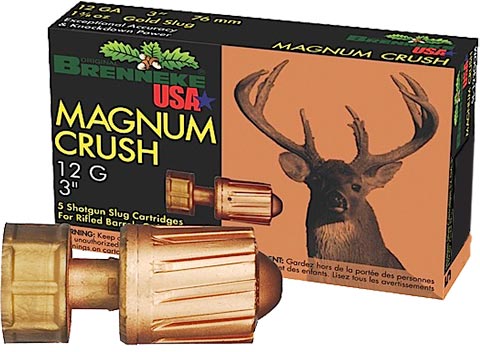 Brenneke Magnum Crush Slugs SL-123CMR, 12 Gauge, 3", 1-1/2 oz, 1604 fps, Slug, 5 Rd/bx