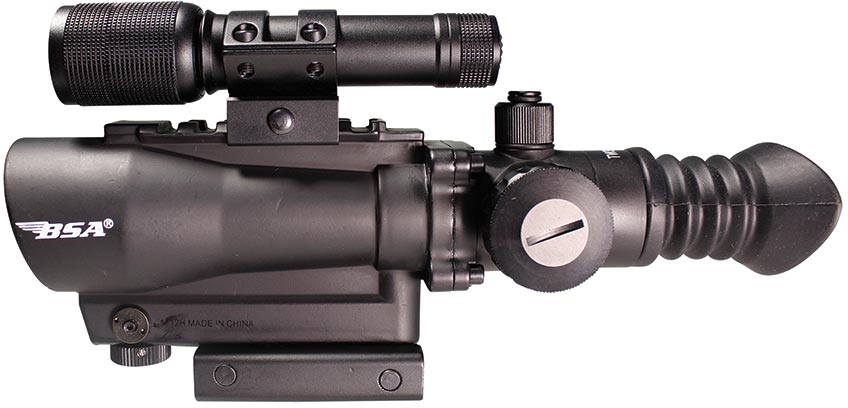 BSA Illuminated Red Dot Scope w/ 140 Lumen Light TW30RDLL, 1x, 30mm, Black 