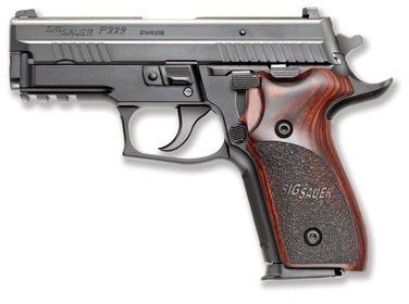 Sig P229 Elite Pistol W22940SP, 40 S&W, 3.9 in, Black Finish, Rosewood Grips, Siglite Night Sights, 12 Rd