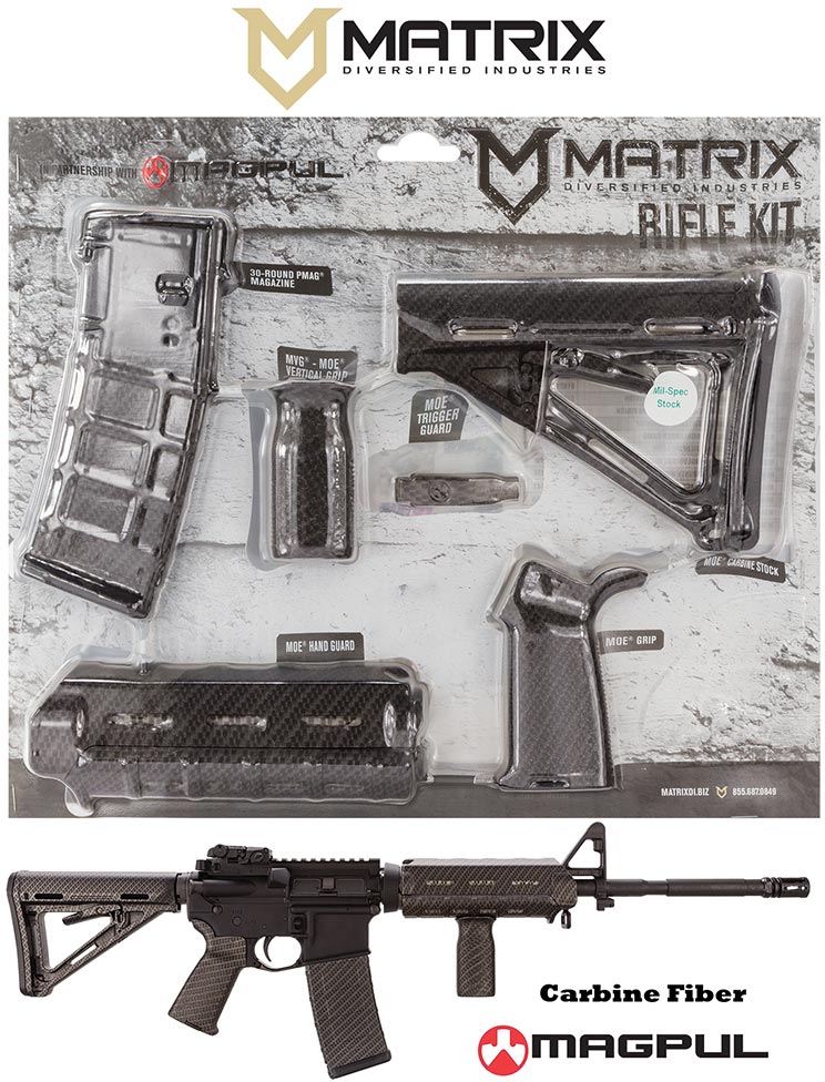 Magpul MOE Matrix Diversified Commercial AR-15 Rifle Furniture Kit Carbon F...