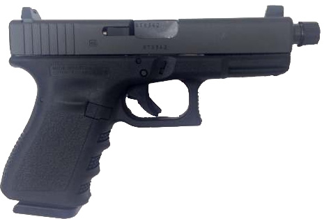 Glock 21 Standard Pistol PF2150203TB, 45 ACP, 4.60 in Threaded, Polymer Grip, Black Finish, Fixed Sights, 13 Rd