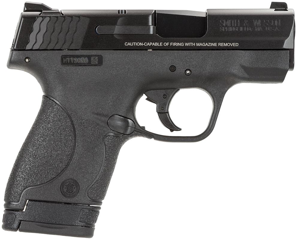 Smith & Wesson Shield Pistol 10034, 40 S&W, 3.1 in, Textured Polymer Grip, Black Finish, 6 Rd, No Manual Safety