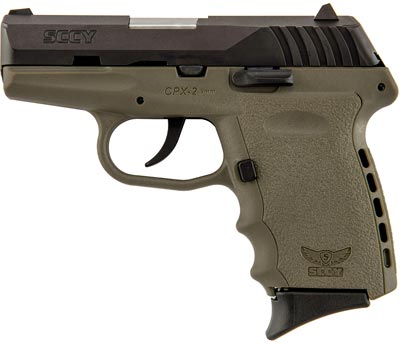 SCCY Industries CPX-2 Generation 2 Pistol CPX2CBDE, 9mm, 3.1", Synthetic Grip, Flat Dark Earth Finish, 10 Rd