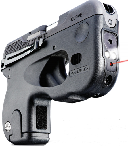 Taurus 180 Curve Compact Pistol w/Laser-Light 1180031L, 380 ACP, 2.5", Black Polymer Grips, Black Oxide Finish, 6 Rds