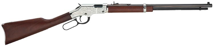 Henry Silver Eagle Lever Action Rifle H004SEV, 17 HMR, 20", Walnut Stock, Nickel Finish, 12 Rds
