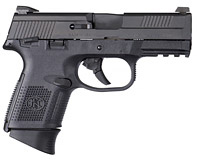 FN Herstal FNS-40 Compact Pistol 66780, 40 S&W, 3.6", Black Polymer Grips, Black Finish, 14 Rd