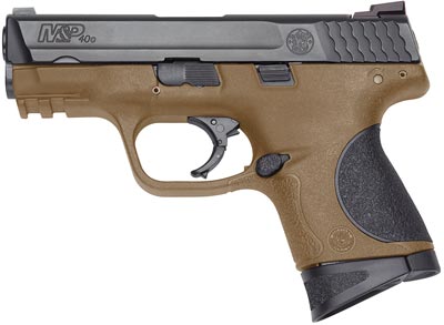 Smith & Wesson M&P9C Pistol 10191, 9mm, 3.5", Flat Dark Earth Grips, Black Melonite Finish, 12 Rd