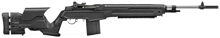 Springfield M1A Semi-Auto Rifle MP9826, 7.62x51mm, 22", Precision Adj Black Synth Stk, Stainless Finish, 10 Rd