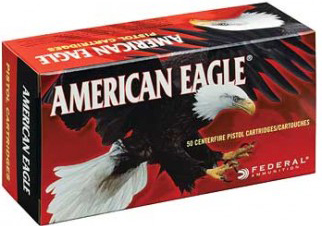 Federal American Eagle Pistol Ammunition AE40R1, 40 S&W, Full Metal Jacket (FMJ), 180 GR, 990 fps, 50 Rd/bx
