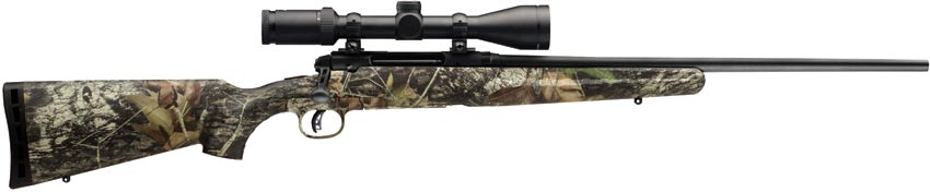 Savage Axis II XP Rifle w/ Scope 22240, 22-250 Remington, 22", Synthetic Mossy Oak Break-Up Camo, Black Finish, 4 Rd