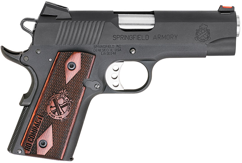 Springfield Range Officer 1911 Pistol PI9125LP, 9mm, 4", Cocobolo Grip, Black Finish, 9 Rd