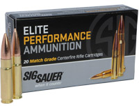 Sig Sauer Elite Performance Rifle Ammunition E300H1, 300 Blackout, Elite Hunting Solid Copper, 120 GR, 2250fps, 20 Rd/bx