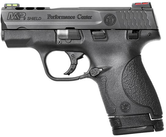 Smith & Wesson M&P Shield Performance Pistol 10108, 9mm, 3.1 in Ported, Polymer Frame, Black Melonite Finish, 7/8 Rd