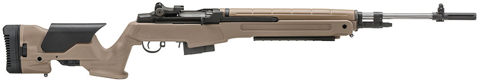 Springfield M1A Loaded Semi-Auto Rifle MP9820, 308 Winchester, 22 in, Flat Dark Earth Stock, Stainless Steel Finish