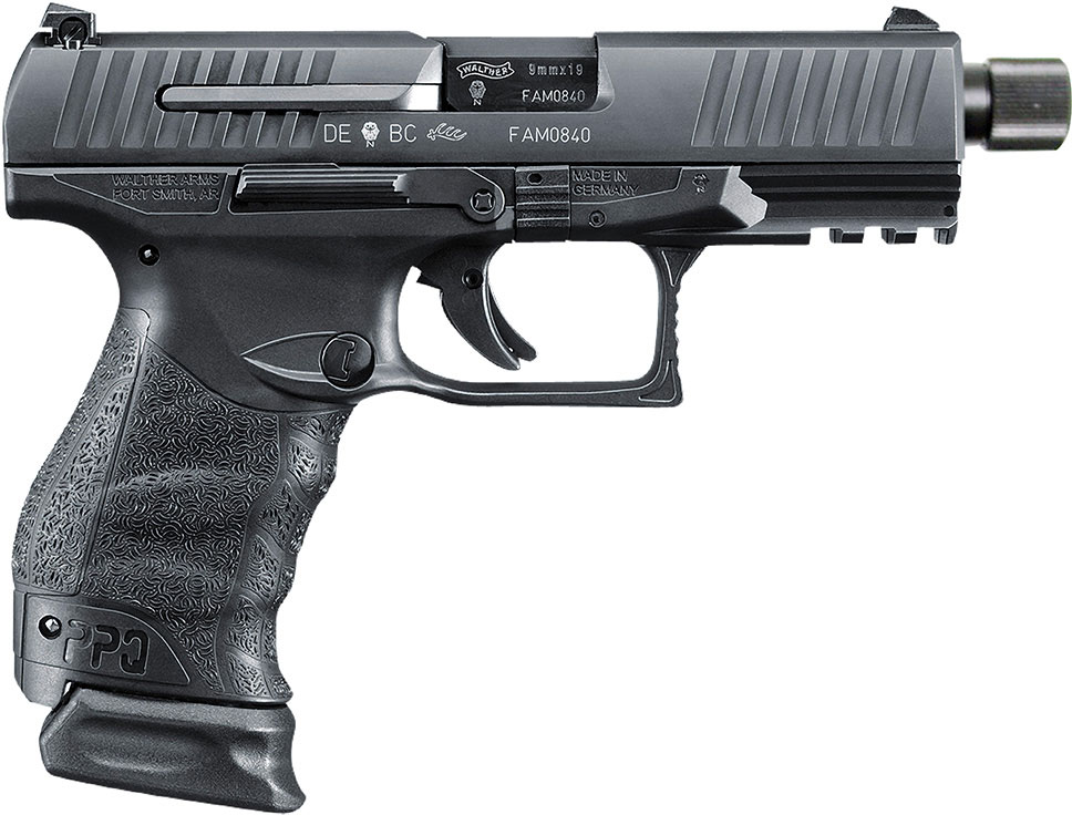 Walther PPQ M2 Pistol 2796082, 9mm, 4.6 in Threaded, Polymer Grip, Blue Finish, 15 Rd