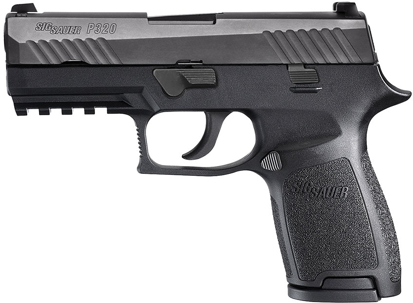 Sig P320 Striker Fire Pistol 320C357B, 357 Sig, 3.9 in, Polymer Grip, Black Finish, Contrast Sights, 13Rd