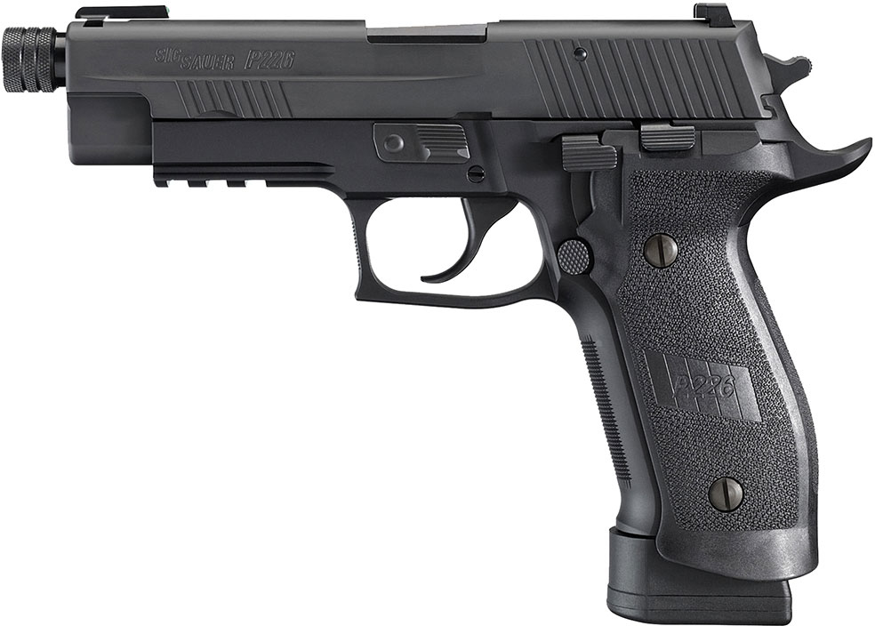 Sig P226 Tactical Operations Pistol E26R9TACOPSTB, 9mm, 4.4" Threaded, Polymer Grip, Black Finish, Tritium Sights, 20 Rd