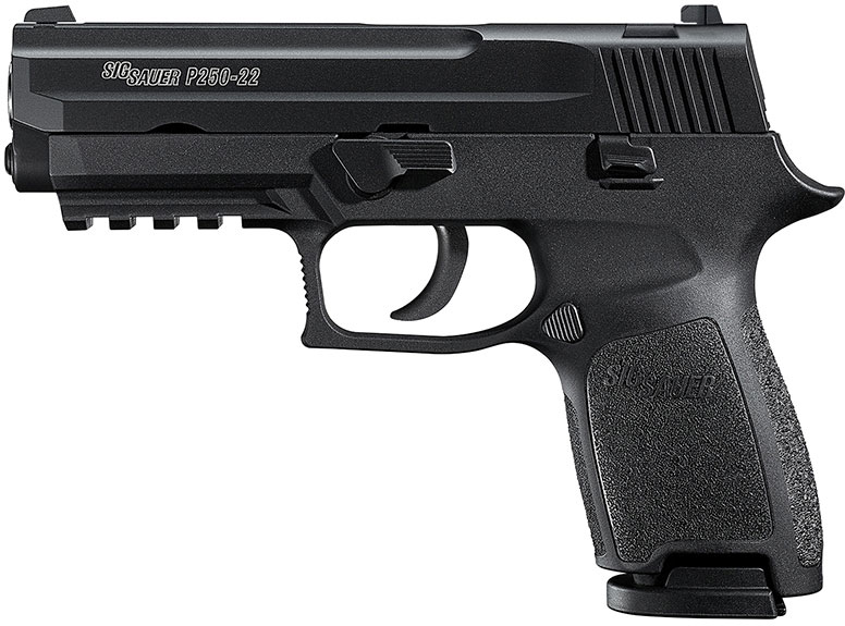 Sig P250 Pistol 250C22BAS, 22 LR, 3.9", Polymer Grip, Black Finish, 10 rd