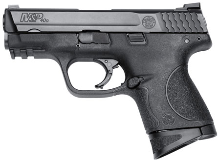 Smith & Wesson M&P 40C Compact Semi-Auto Pistol 10177, 40 S&W, 3.5 in, Crimson Trace Green Laser, Black Finish, 10 Rd