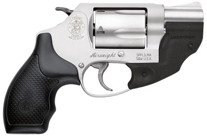Smith & Wesson 637 Airweight Revolver 10240, 38 Special, 1 7/8", Laser Max, Matte Alloy/Stainless Steel Finish, 5 Rd
