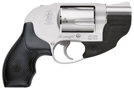 Smith & Wesson 638 Airweight Revolver 10241, 38 Special, 1 7/8", Laser Max, Matte Alloy/Stainless Steel Finish, 5 Rd