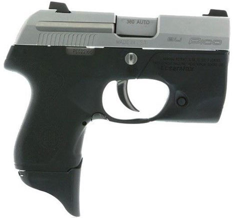 Beretta Pico Inox Compact Pistol w/Laser JMP8D25LMR, 380 ACP, Black Grips, Stainless Finish 6 Rds