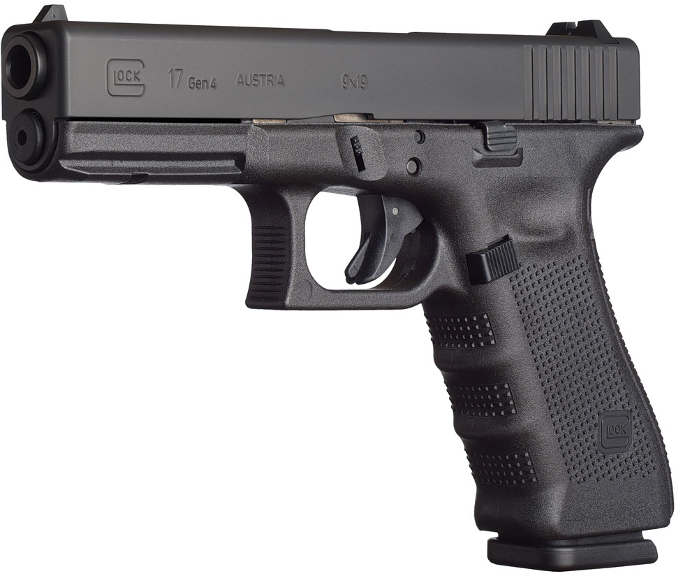 Glock 17 Gen4 Modular Optic System Pistol PG1750203MOS, 9mm, 4.49 in, Polymer Grip, Black Finish, 17 Rd, Fixed Sights